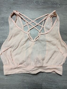 Light Pink Crisscross Back Women's Top